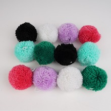 批发6cm修圆涤纶毛线球diy毛球服装饰品配件装饰毛绒球毛茸茸