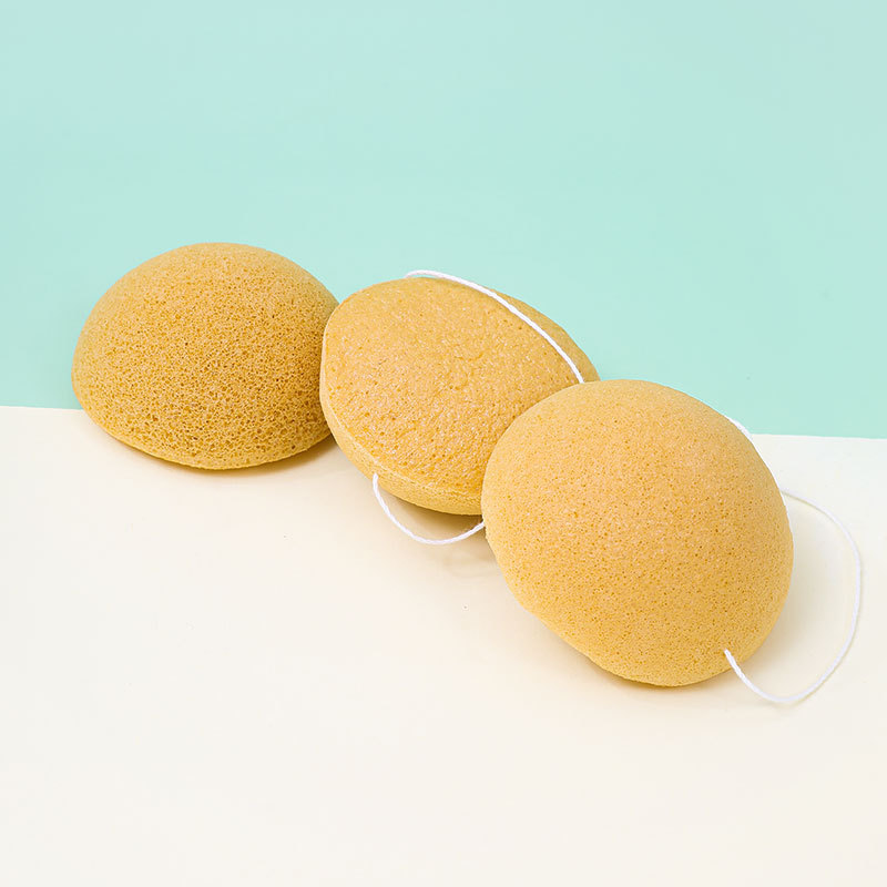 Esponja de konjac personalizada esponja de lavado facial esponja suave limpieza de goma de goma de limpieza facial limpia material vegetal artefacto de limpieza