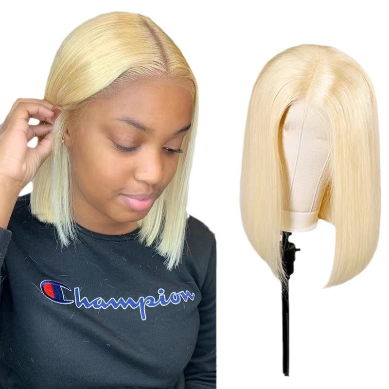 Transfronterizos Europa y los Estados Unidos fibra química wigs moda damas cabello corto recto pelucas fabricantes al por mayor en stock