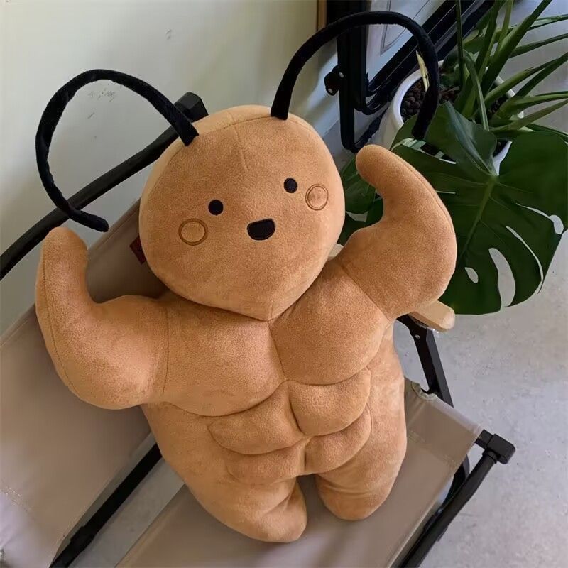 かわいい南部ゴキブリ筋肉小強ぬいぐるみ人形クリエイティブ人形面白い人形男の子のおもちゃ|undefined