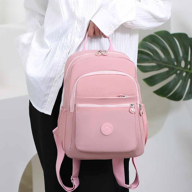 Capacious backpack for leisure, nylon shoulder bag for traveling