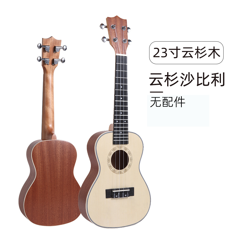 Fábrica al por mayor 23 "ukulele abeto Shabi ukulele 4 cuerdas guitarra pequeña ukulele image 7