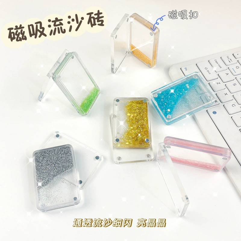 Толстая прозрачная карточка-кирпич DIY акриловые фоторамки магнитная всасывающая пряжка маленькая карточка кирпич брелок подвеска любви боб фоторамка