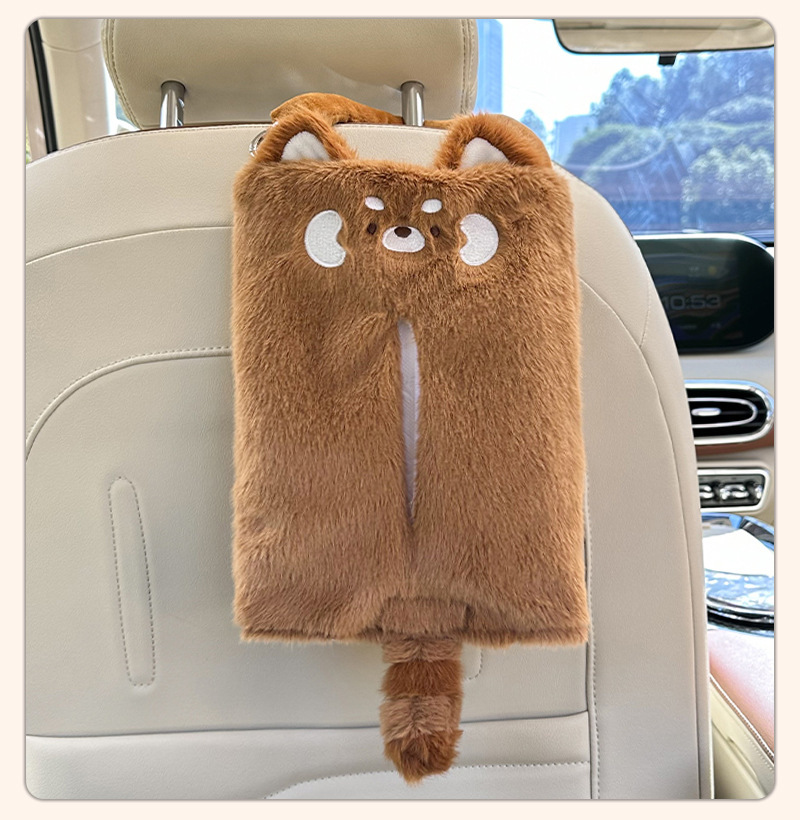 Blue Rain's new car tissue box: a creative, hanging design featuring a cute little dog, perfect for use as a tissue holder on the back of car seats