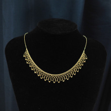 新款轻奢气质水滴圈蕾丝项链优雅设计新娘宫廷风高级感颈饰送爱人