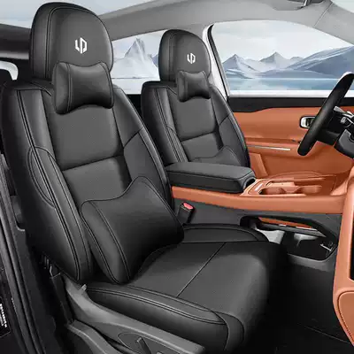 Modelə uyğun (Original) oturacaq örtükləri – leather, breathable, and wear-resistant car - mysterious-black-deluxe-edition-front-row-fully-covered-rear-row-partially-covered