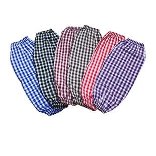 Long four-needle color cotton plaid sleeve cotton sleeve 4-needle reinforcement anti-stain resistant warm sleeve sleeve sleeve manufacturers