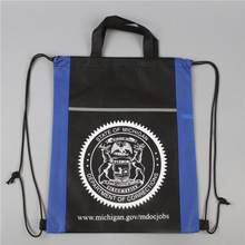 防水无纺布反光缩口袋不织布夜光双肩束口袋反光荧光收纳抽绳袋