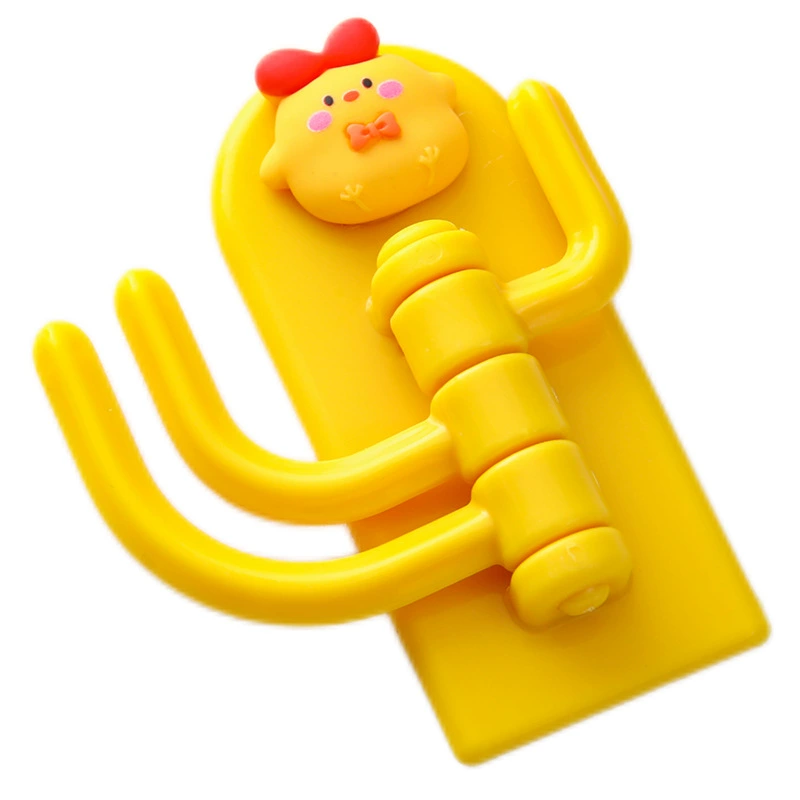 Cute cartoon three -hook hook Student dormitory wall without trace avoidance sticking hook wall door behind the key hook