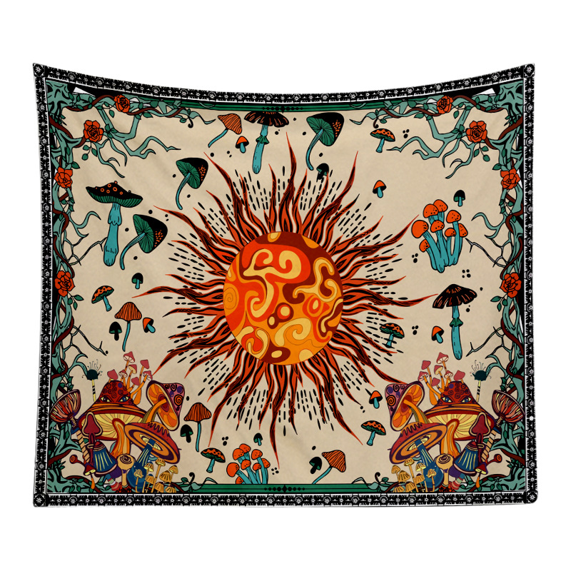 국경 간 인기 판매 아마존 대외 무역 걸이 천 배경 천 보헤미안 스타일의 태피스트리는 사진과 함께 제공되며 태피스트리 소스 공장을 결정합니다