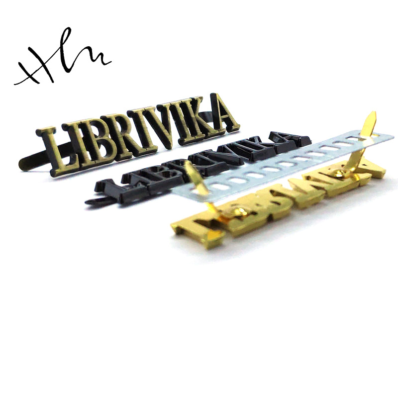 制做箱包锌合金LOGO手提袋标牌金色镂空皮包烤漆电镀插脚五金吊牌