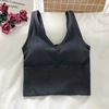 Top with cups, cotton breast pads, tube top, vest, sports bra, underwear, beautiful back, V-neckline