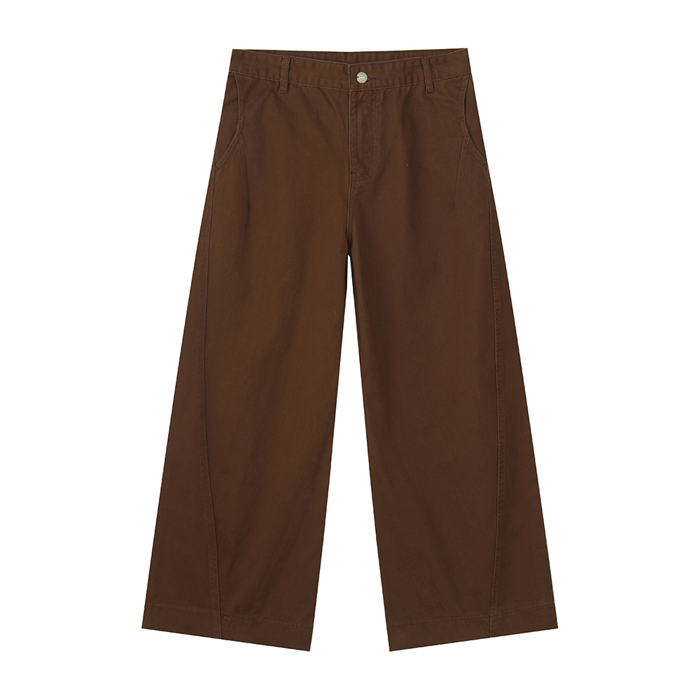 MTLCLOTHES Hombres| Clásico coreano de algodón simple minimalista de piernas largas de sensación de caída de la moda jeans sueltos