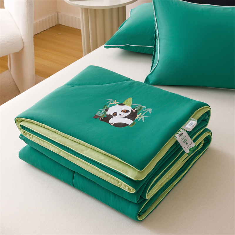 Colcha de aire acondicionado de seda fresca, edredón fino de verano, dormitorio individual, edredón fresco de verano, núcleo de edredón de verano, lavable a máquina