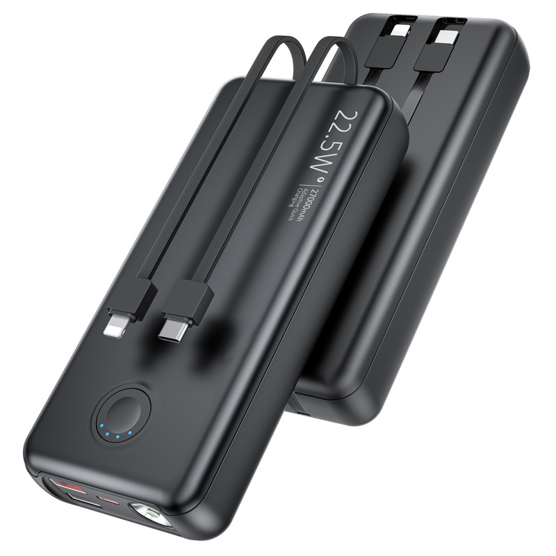 Charging treasure fast charging belt line 20000 real standard Portable Charger Power Bank 20000mAh