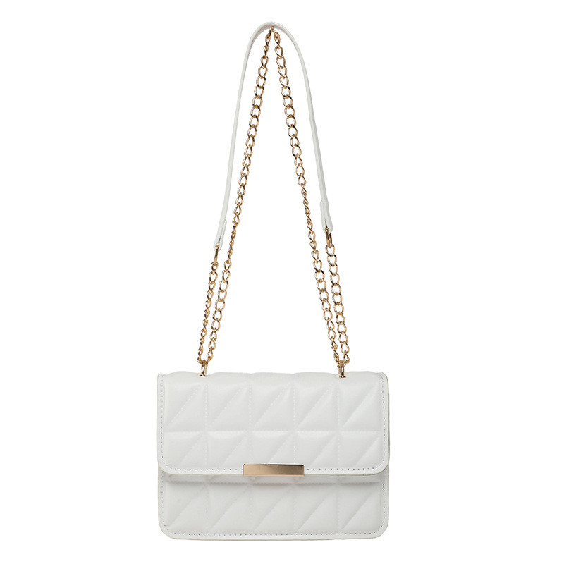 Bolso de diseño de moda francesa para mujer 2025 nuevo bolso diagonal de un solo hombro pequeño bolso cuadrado de cadena de rombo de textura de fragancia pequeña