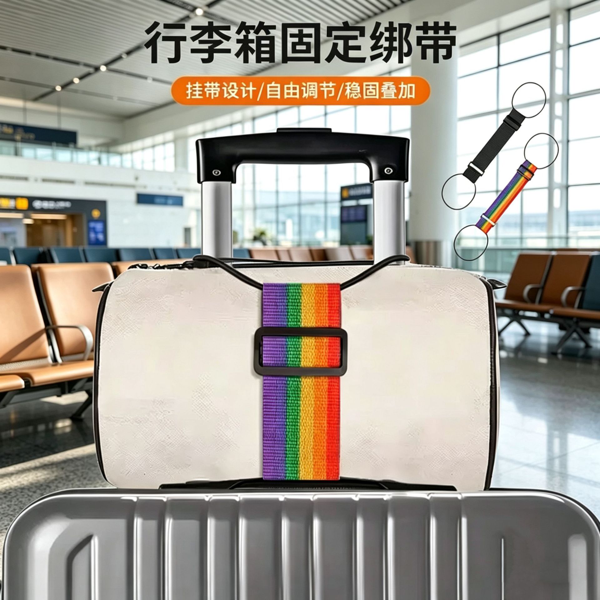 Cross-Border Manufacturer Suitcase Packing Strap Travel Bag Fixed Hanging Strap Luggage Elastic Rope Bundling Strap Luggage Bundling Strap