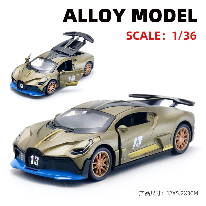 Juguetes de aleación de alta calidad para niños versión de pista modelo de coche deportivo 1: 36 bolsa de coche de puerta abierta