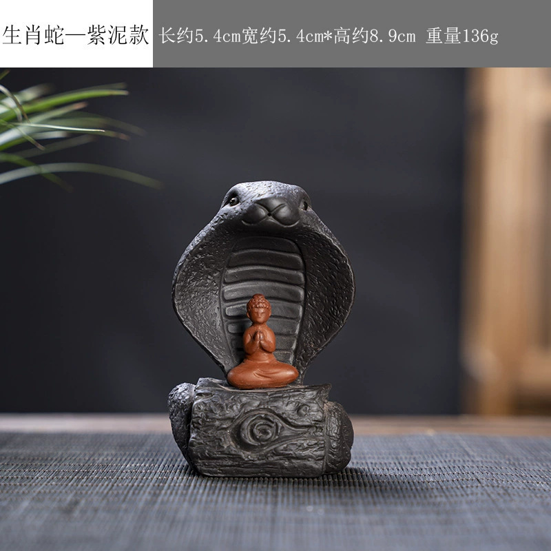 新しい紫砂十二支茶ペット、オフィスで育てることができるキュートでクリエイティブなミニセラミックオーナメント|undefined