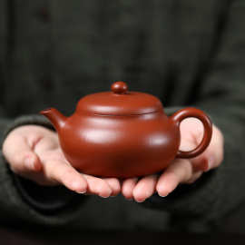 宜兴紫砂壶原矿粗砂朱泥大容量光素茶壶可养紫砂茶具礼品厂家批发