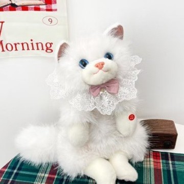 Simulated Ragdoll Cat Backpack Doll Cute Musical Cat Backpack Plush Toy Gift for Girls and Children