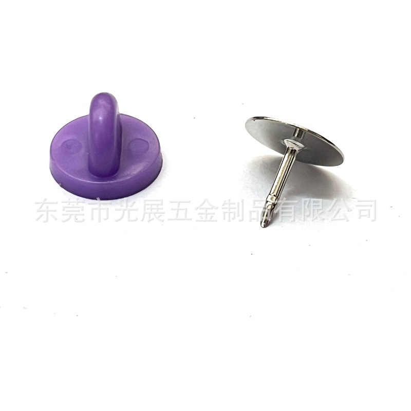 Fábrica al por mayor tapa de plástico PVC TPR NP ABS metal mariposa hebilla de púas aguja de caballo aguja de titanio varios colores I