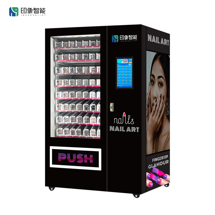 Fabricante fuente de belleza maquillaje belleza pestañas usar uñas máquina expendedora 24 horas en el refrigerador máquina expendedora no tripulada