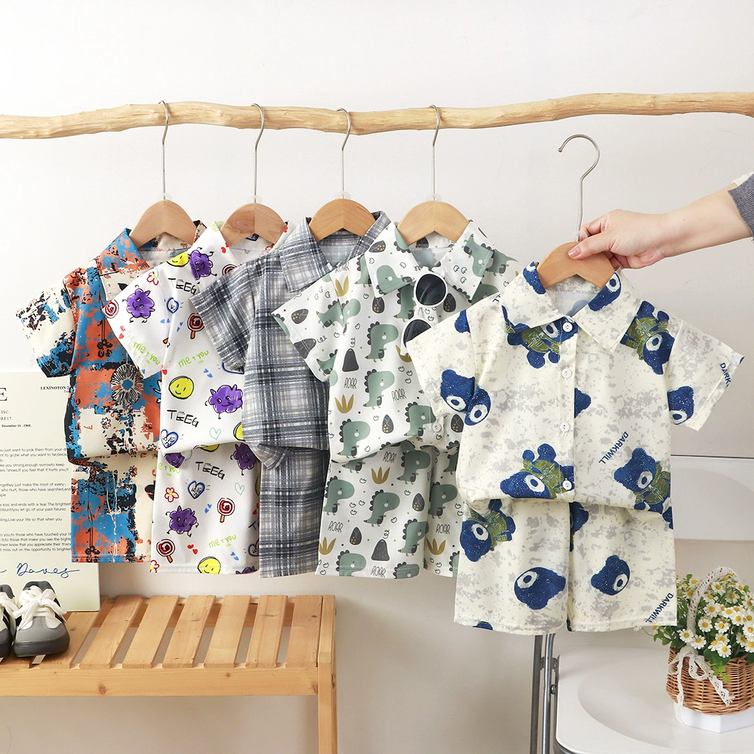 Детская летняя новая рубашка в стиле Гонконга
