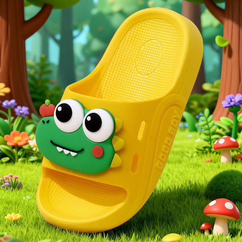 Children's Cartoon Dinosaur Slippers, Summer Non-Slip Soft-Soled Baby Slippers, Cute Kidsren's Shoes for Boys and Girls to Use at Home and for Bathing Children's Cartoon Dinosaur Slippers, Summer Non-Slip Soft-Soled Baby Slippers, Cute Kidsren's Shoes for Boys and Girls to Use at Home and for Bathing
