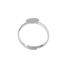 不锈钢戒指托片空托diy配件(2枚)真空真金电镀指环手工材料