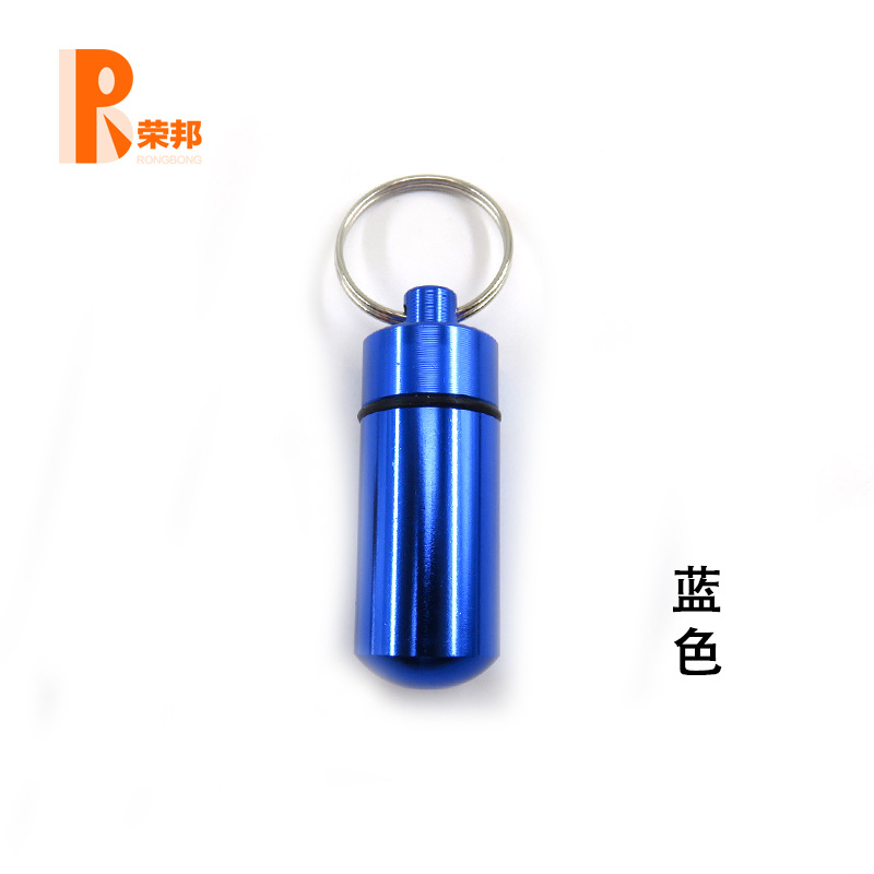 Botella de medicina para exteriores, botella colgante de aleación de aluminio, mini contenedor de medicina impermeable, botella de pastillas portátil, almacenamiento práctico, impermeable y a prueba de humedad image 10