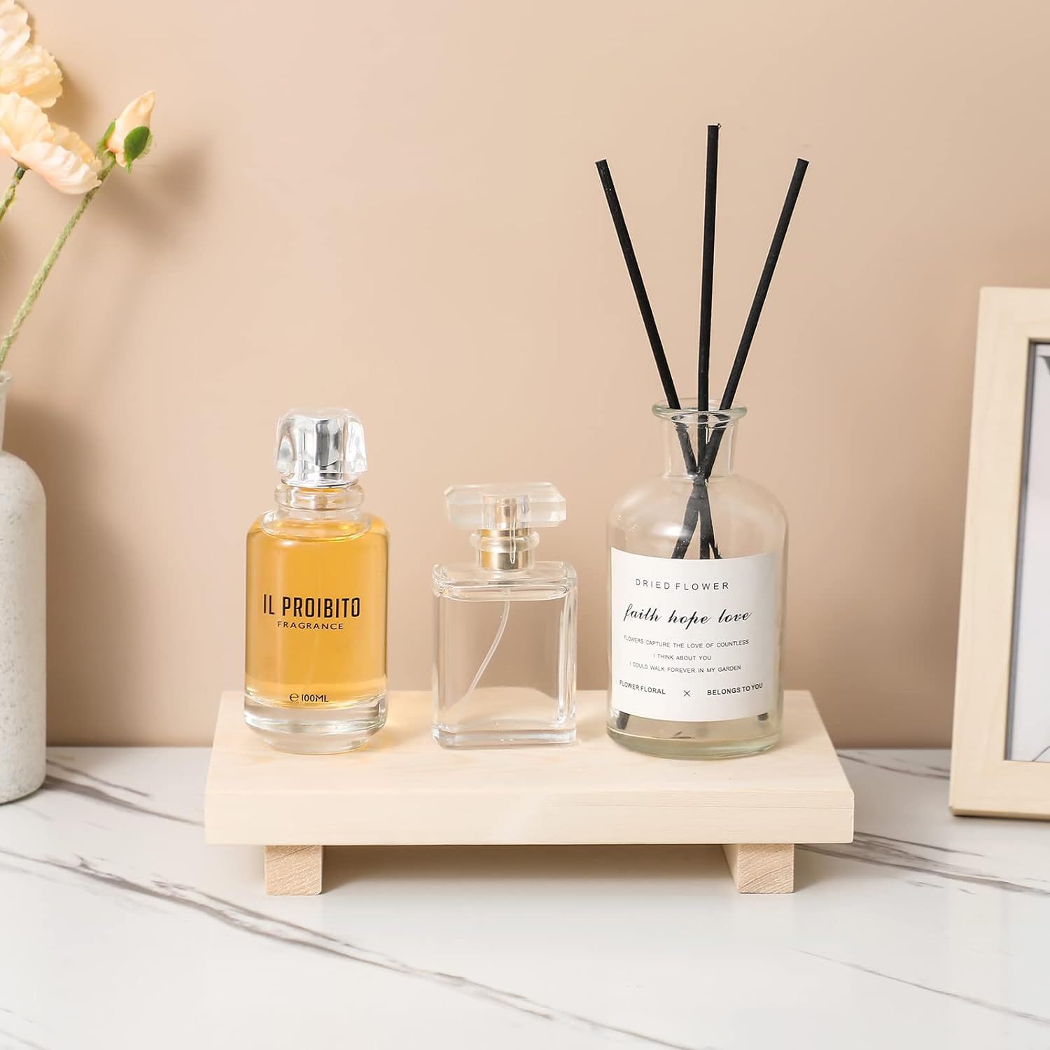 Estante de almacenamiento de madera para uso doméstico, soporte móvil para plantas verdes, expositor de figuras para escritorio de sala de estar, almacenamiento para baño.