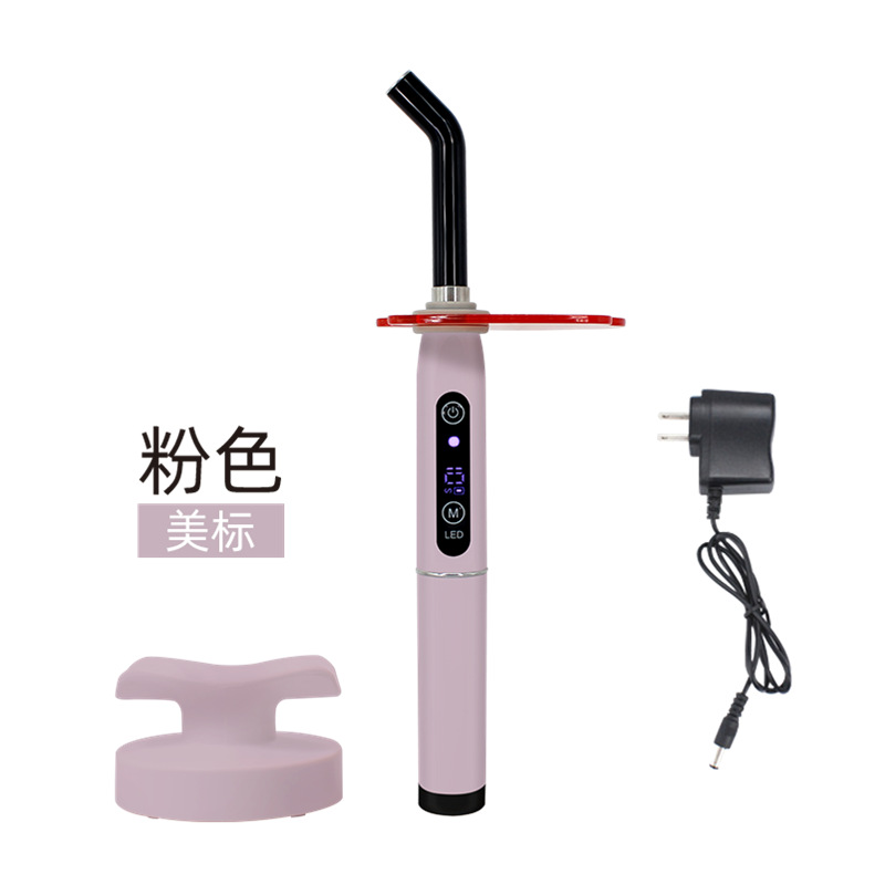 Máquina de fotocurado dental, máquina de curado de resina fotosensible LED oral, lámpara de fotocurado de alta potencia de doble uso enchufable y con luz de color.
