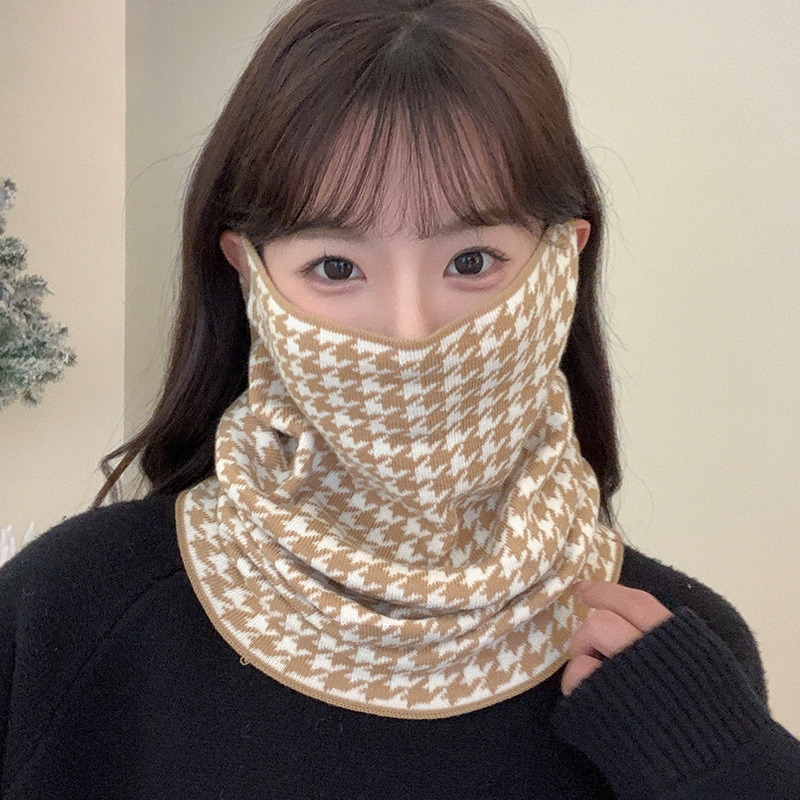 秋冬防寒保温首保護マフラー耳掛け防風マスク男性帽子秋冬毛糸首カバー潮|undefined