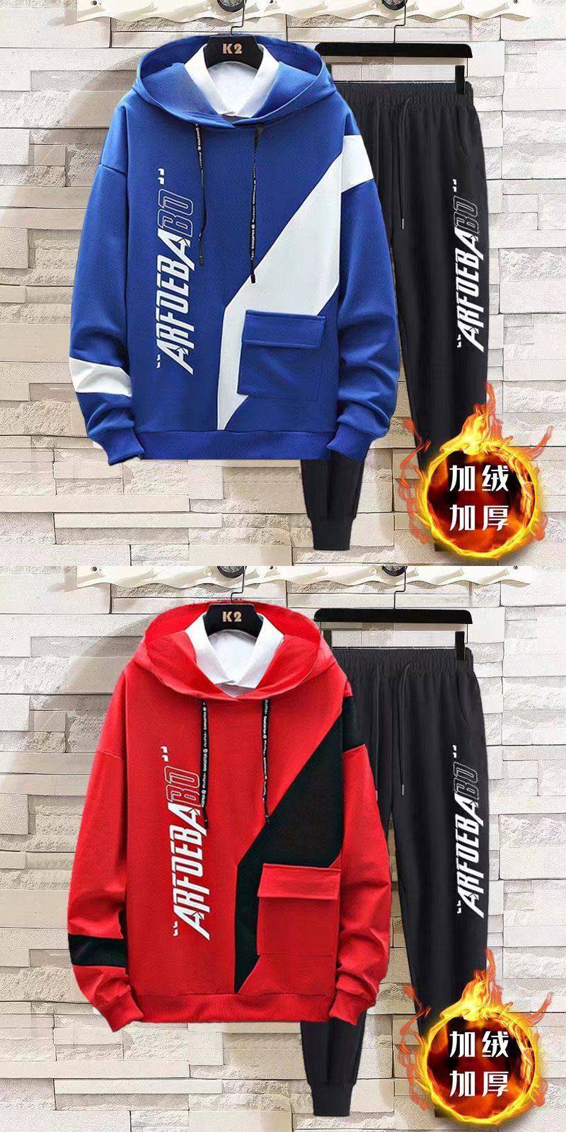 Autumn and winter: 13 Teenage hoodies for boys, 12-year-old boys' wear, 14 junior high school students, 15 sportswear two-piece sets pic 7