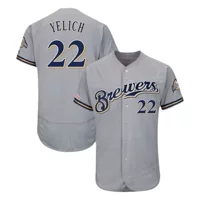 MLB Brewers Milwaukee Brewers 22 # Yelich Мужская и женская одежда детская одежда бейсбольная форма