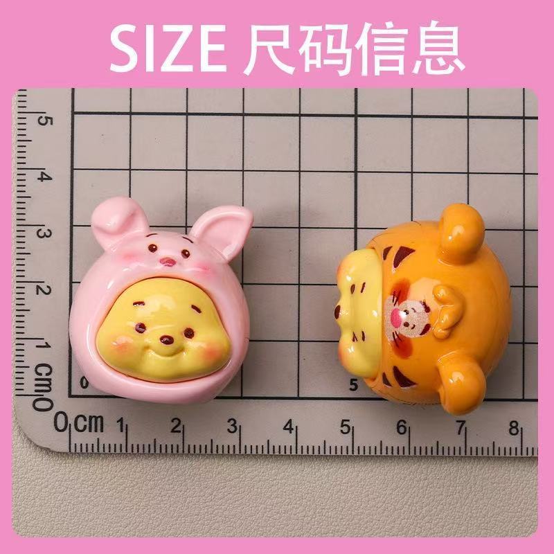 卡通维尼熊动物头 diy配件潮玩手办桌面立体摆件抖音盲袋萌粒批发|undefined
