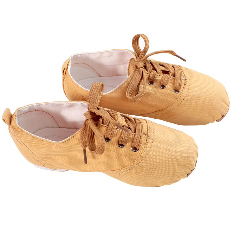 Zapatos de baile jazz zapatos de baile para niños zapatos de práctica de tacón bajo zapatos de baile modernos zapatos de suela suave con cordones para adultos zapatos de baile latino femenino