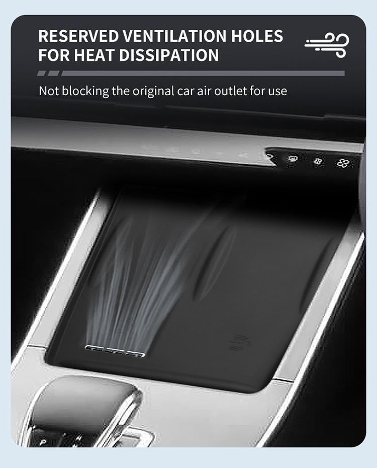 Suitable for 22-25 Models of Chery Omoda C5 Central Control Wireless Charging Silicone Anti-Slip Mat Car Modification Products