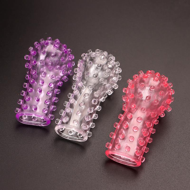 Fundas para dedos de partículas grandes con espinas, masturbación femenina, masaje clítoris, hebilla, juegos sexuales para adultos, accesorios
