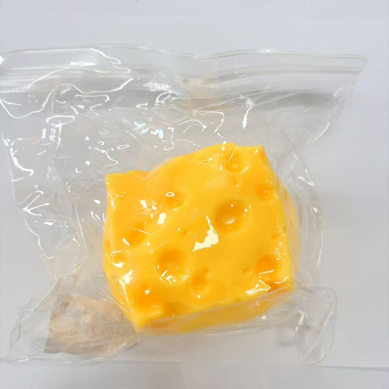 Square cheese ball made of building blocks