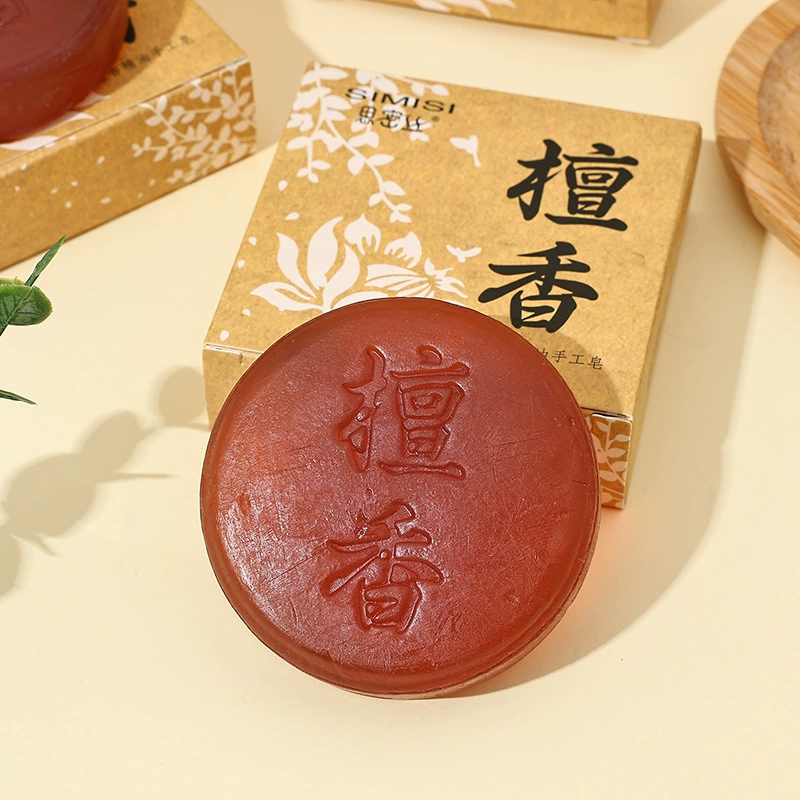 [Si Mi Si] Мыло из сандалового дерева, ароматное мыло, мыло, очищающее и увлажняющее 80G 100G