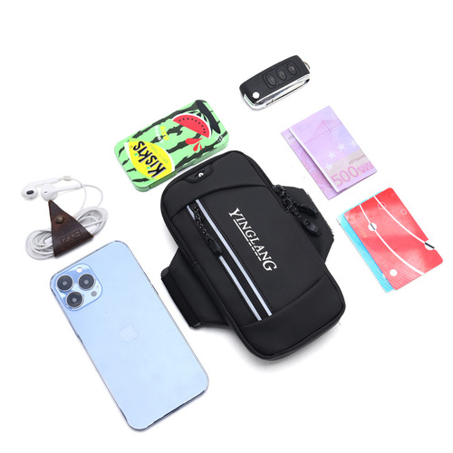 Cross-border Amazon supply mobile phone arm bag universal mobile phone arm strap sports mobile phone wrist bag running mobile phone arm bag