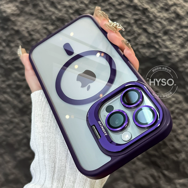 Чехол для телефона Apple iPhone 11–17 совместимый, невидимый кронштейн с магнитной фиксацией, защита от падений