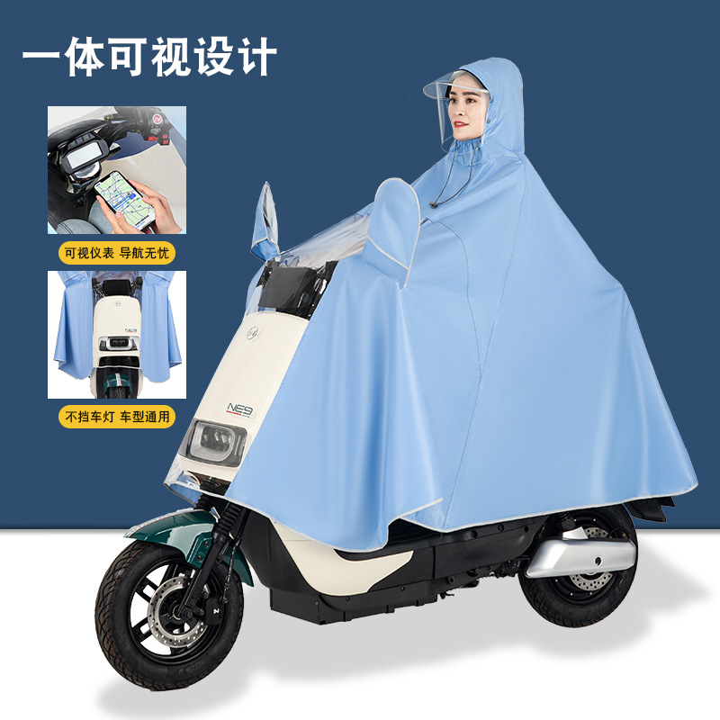 Impermeable para scooters eléctricos y motocicletas, individual o doble, unisex, impermeable extragrande para bicicletas eléctricas, poncho impermeable a prueba de tormentas para todo el cuerpo.