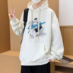 春秋季新款连帽卫衣男孩初中高中学生帅气上衣青少年大童男装外套