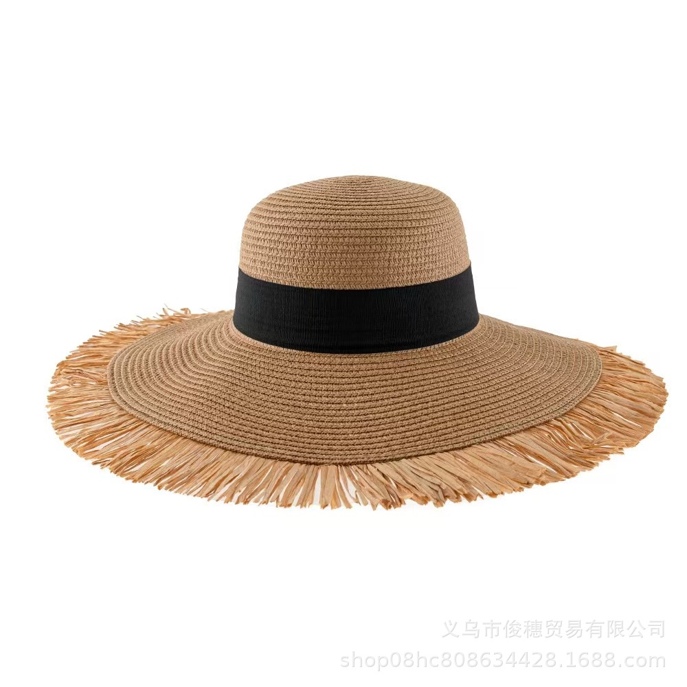 sombrero de paja de verano para mujeres al aire libre viajes al mar para tomar fotos sombrero de sombrero de paja sombrero de playa sombrero de sombra