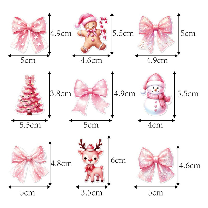 Nuevo pastel de Navidad decoración inserto arco rosa pan de jengibre hombre decoración de fiesta de Navidad mini-slit
