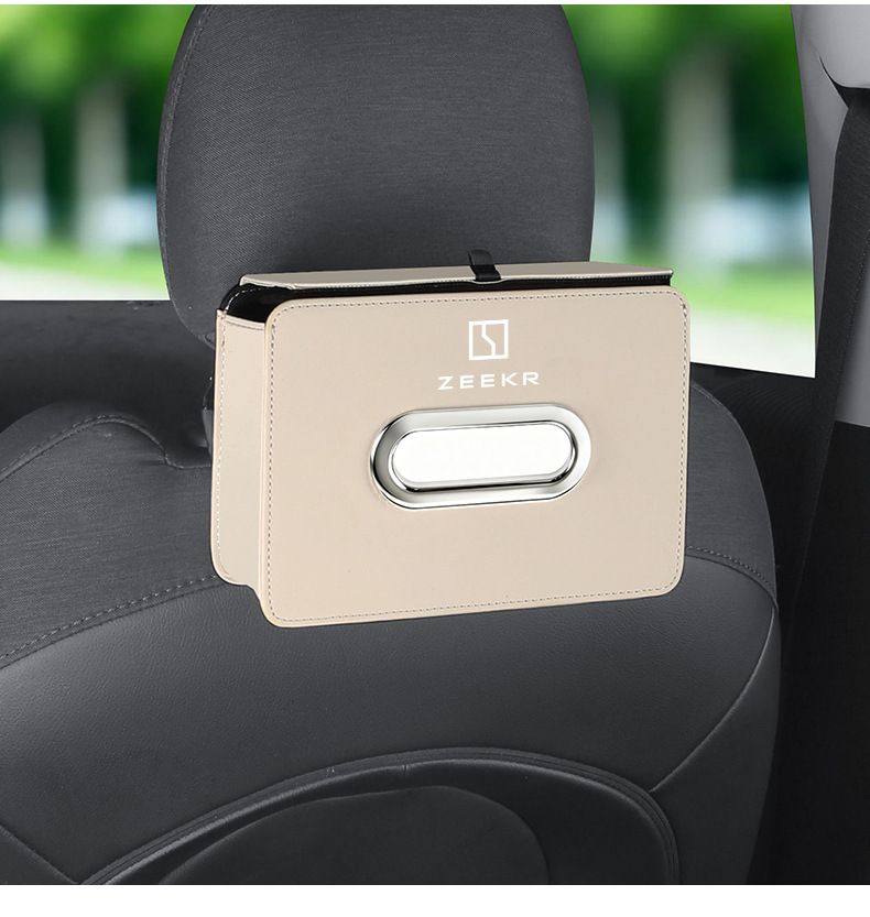 Suitable for ZEEKR 7X/007/001/009 car-mounted foldable tissue box storage bag