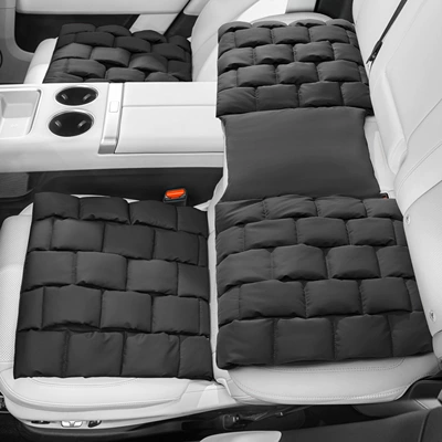 Four Seasons Pad – Manufacturer - 3-piece-setfront-and-rear-seat-cushions-classic-black-anti-fouling-leather-bubble-cushion